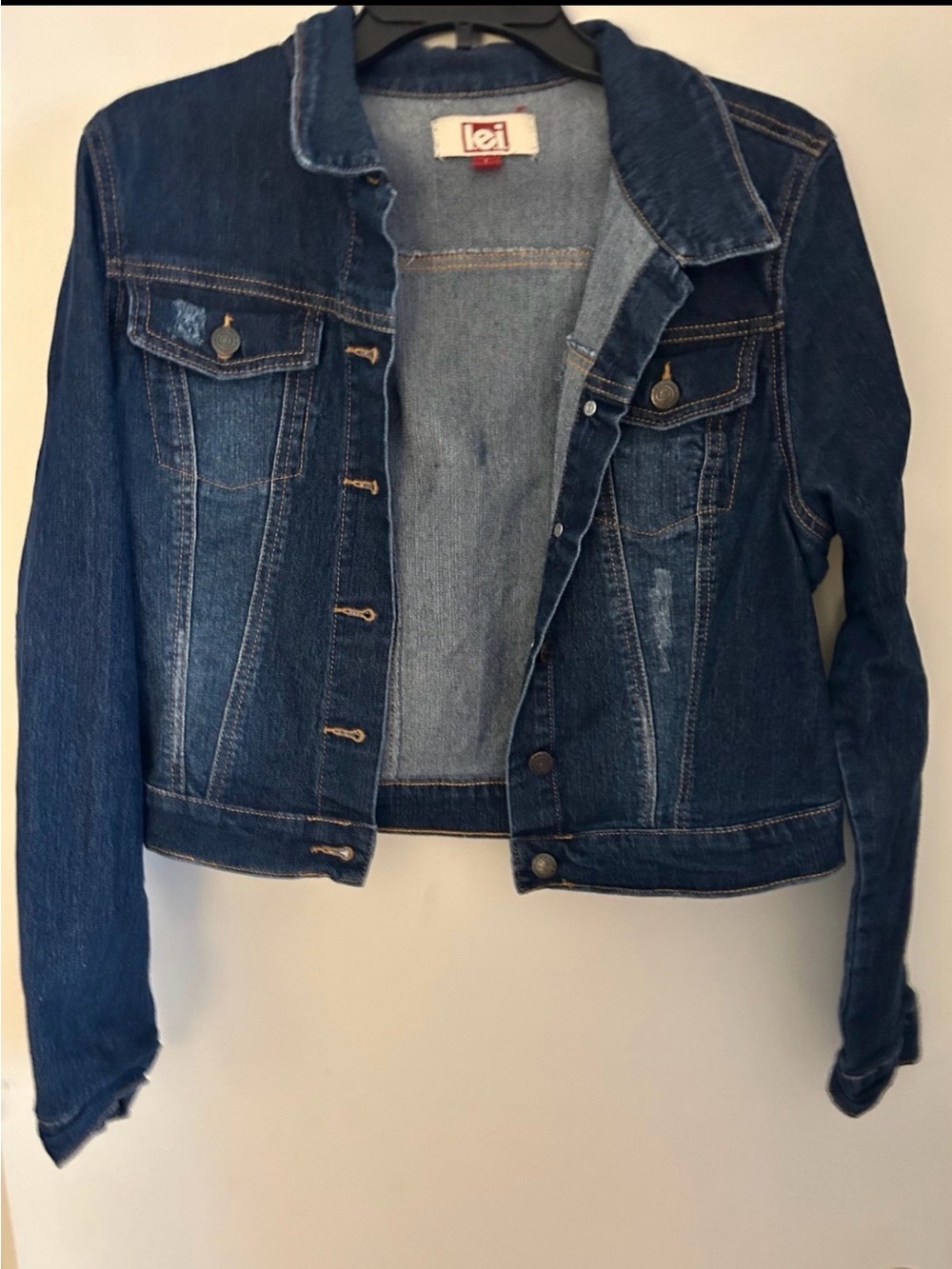 Lei junior size large short jean jacket